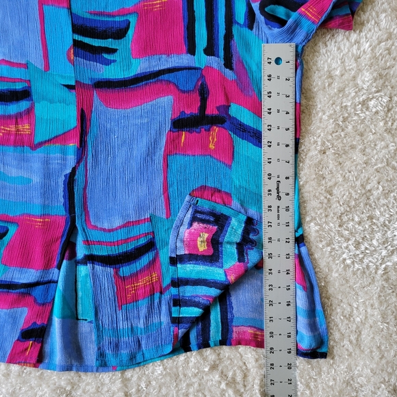 CM Shapes Retro plus size Blouse with shoulder pads size size 2x/3x - Picture 7 of 14